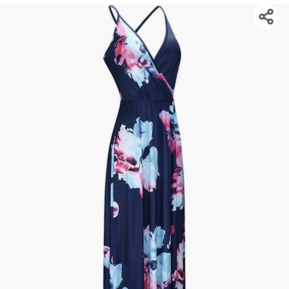 Great condition, long summer dress, worn once, no stains, silk material - Picture 1 of 6